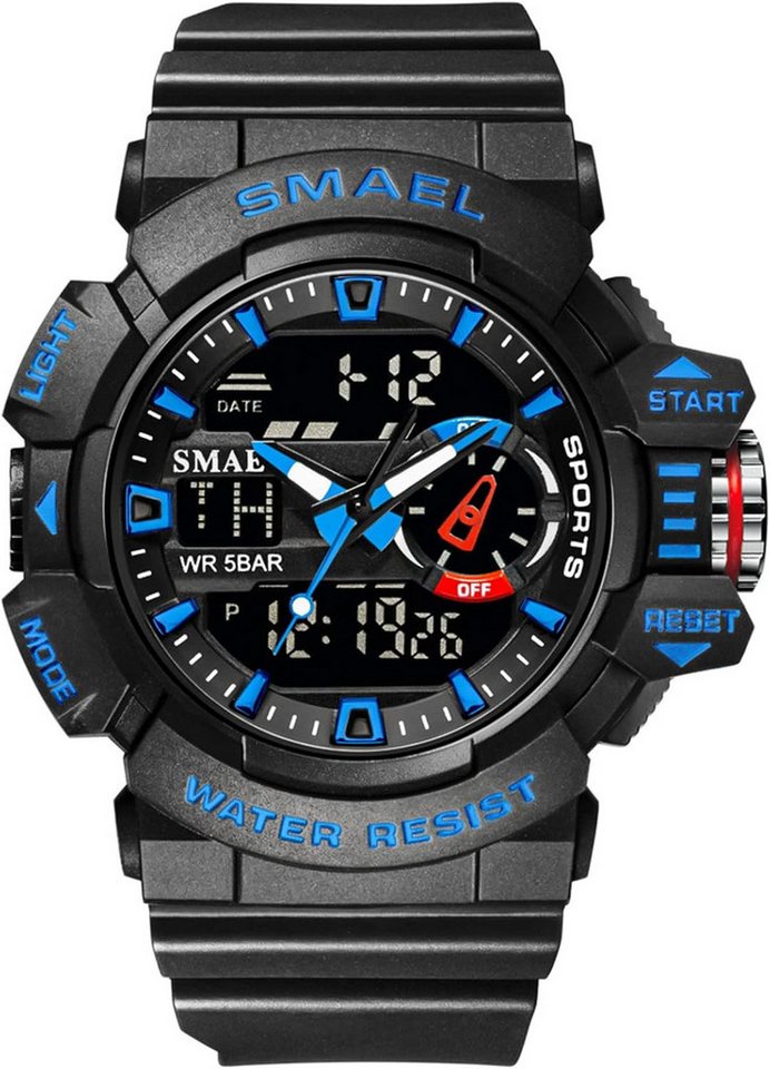 SMAEL Multifunktionale Integrierte Stoppuhr,Alarm,LED-Licht, Kalenderanzeige Watch, Ausstattung Wasserdicht 50m ideal für Regen,Schweiß Händewaschen nicht von SMAEL