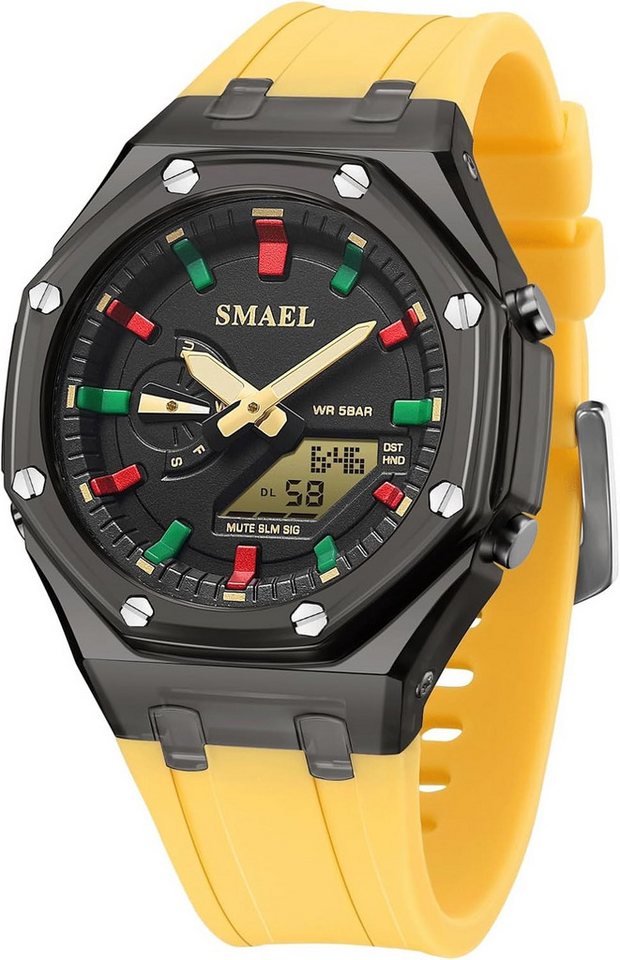 SMAEL Multifunktionale Mit Digitalanzeige, LED-Licht, Datum, Alarm, Stoppuhr Watch, Spritzwasserschutz Alltag Hält Spritzern durch Regen oder Händewaschen von SMAEL