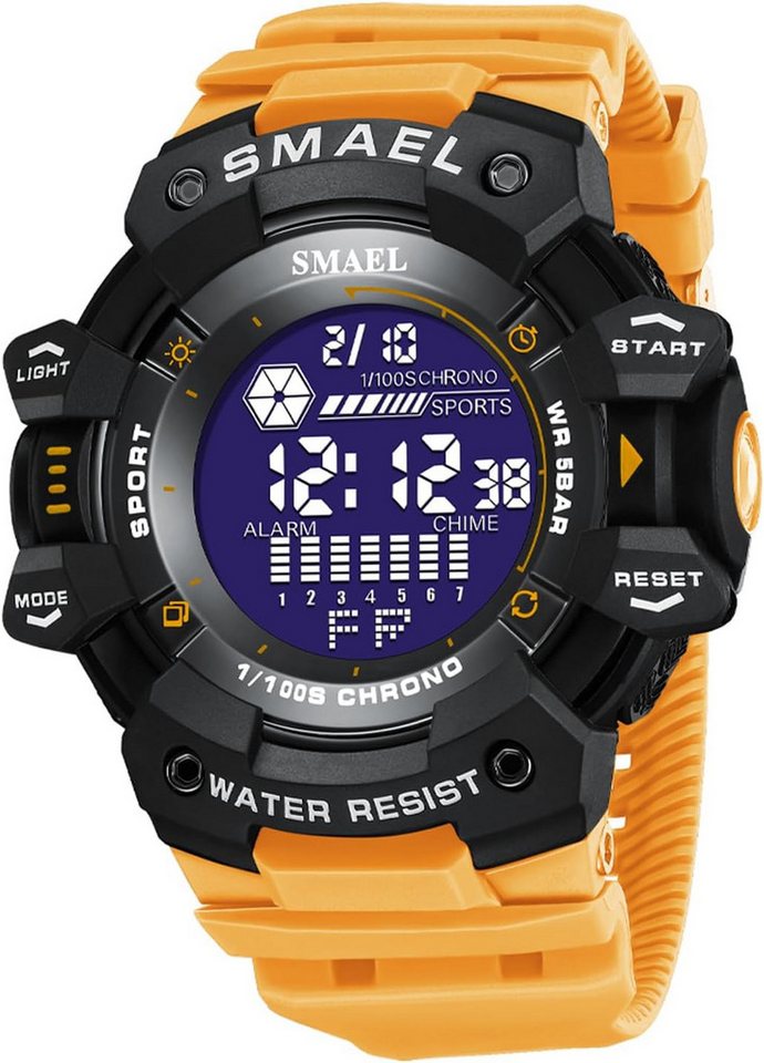 SMAEL Vielseitige Funktionen Digitalanzeige,LED-Licht, Datum,Alarm,Stoppuhr Watch, Sportliches Großes lesbares Zifferblatt mit LED-Hintergrundbeleuchtung SMAEL Vielseitige Funktionen Digitalanzeige,LED-Licht, Datum,Alarm,Stoppuhr Watch, Sportliches Großes lesbares Zifferblatt mit LED-Hintergrundbeleuchtung von SMAEL