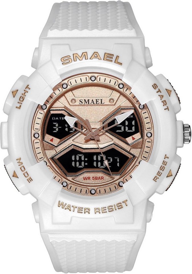 SMAEL mit Digitalanzeige, LED-Licht, Datum, Alarm, Stoppuhr und stoßfest Watch, Schlichtes Zifferblatt mit großem Display & LED-Hintergrundbeleuchtung SMAEL mit Digitalanzeige, LED-Licht, Datum, Alarm, Stoppuhr und stoßfest Watch, Schlichtes Zifferblatt mit großem Display & LED-Hintergrundbeleuchtung von SMAEL