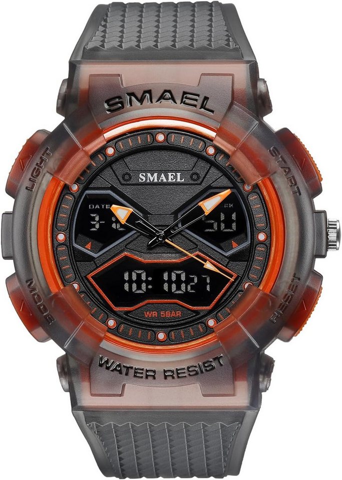 SMAEL mit Digitalanzeige, LED-Licht, Datum, Alarm, Stoppuhr und stoßfest Watch, Schlichtes Zifferblatt mit großem Display & LED-Hintergrundbeleuchtung von SMAEL