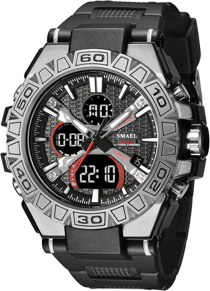 SMAEL sportliche Multifunktions-Digitaluhr für Männer-Kalender-Alarmfunktion Watch, analoge und digitale Zeitanzeige für Herren SMAEL sportliche Multifunktions-Digitaluhr für Männer-Kalender-Alarmfunktion Watch, analoge und digitale Zeitanzeige für Herren von SMAEL