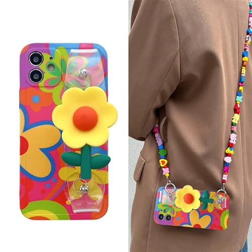 SMAIGE Schlüsselband-Hülle, kompatibel mit iPhone 12 Pro, 15,5 cm, Crossbody-Hülle mit Gurt und Armband, einzigartiges niedliches Kawaii-Blumen-Design für Mädchen und Frauen SMAIGE Schlüsselband-Hülle, kompatibel mit iPhone 12 Pro, 15,5 cm, Crossbody-Hülle mit Gurt und Armband, einzigartiges niedliches Kawaii-Blumen-Design für Mädchen und Frauen von SMAIGE