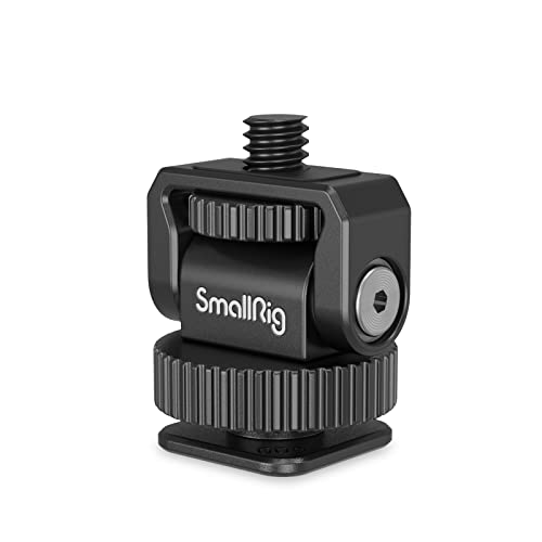 SMALLRIG 1/4" Mini Ball Head Cold Shoe Mount Adapter mit kaltem Schuhadapter für Kamera, Käfig, Fotolicht und Mikrofon - 3577 von SMALLRIG