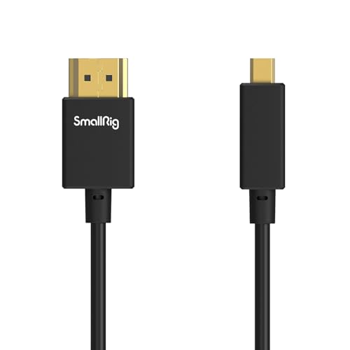 SMALLRIG 4K Kabel (D auf A) Ultra dünn Stecker auf Stecker (55CM) - 3043 von SMALLRIG