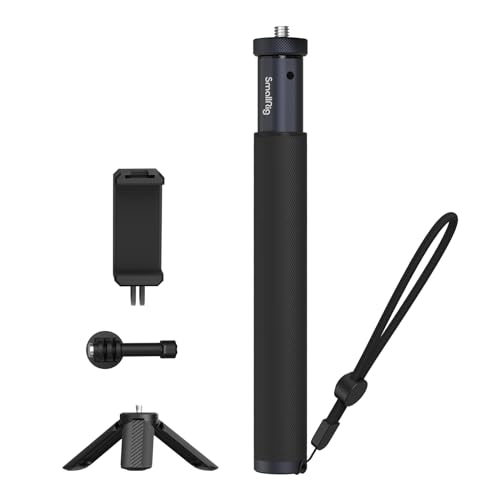 SMALLRIG Invisible Selfie Stick Unsichtbarer Selfie-Stick für Insta360, Selfie-Stick-Stange mit Stativ für GoPro 12 10 9 8, für Insta360 X3, für DJI Action3, für AKASO und Telefon - 4192 von SMALLRIG