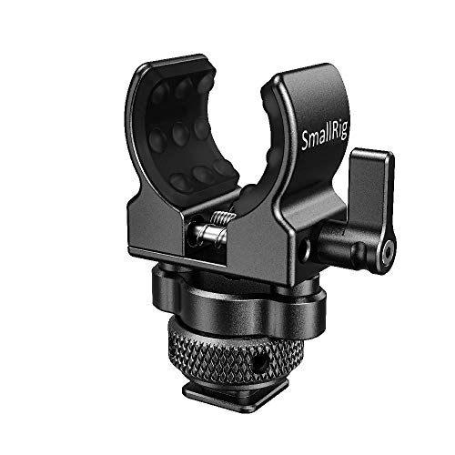 SMALLRIG Mikrofon Mount, Shotgun Mikrofonständer mit Cold Shoe Adapter - BSM2352 von SMALLRIG