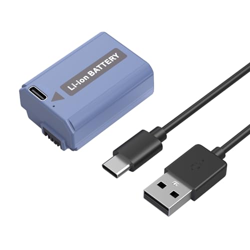 SMALLRIG NP-FW50 Battery 1030mAh Kamera Akku für Sony A7S II / A7R II/ZV-E10, wiederaufladbarer USB-C Schnelllade Kamera-Akku für Sony A7 A7S A7R A6400 A6500 A6300 A5000 A5100 A6000 RX10-4330 von SMALLRIG