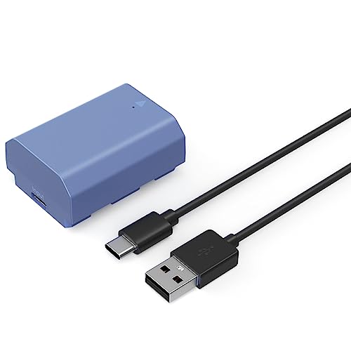 SMALLRIG NP-FZ100 2400mAh Battery Akku für Sony A7 IV Kamera, wiederaufladbarer Kamera-Akku mit USB-C 2,5 für Sony A7S III, A7R III, A7 III, A7C, A6600, A6700, FX3, FX30, ZV-E1, α7CR, α7C II - 4265B von SMALLRIG