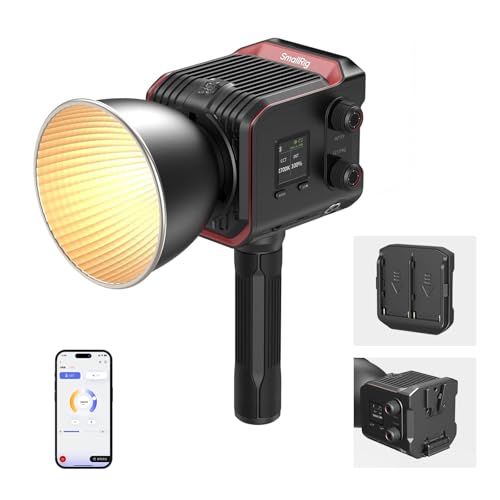 SMALLRIG RC 100B COB-Videoleuchte mit Griff, zweifarbige Videoleuchte 2700 K–6500 K, Typ-C PD-Schnellladung, integrierte Akkuplatte, App-Steuerung für Fotografie und Fotostudio, Mobile Version – 4894 von SMALLRIG