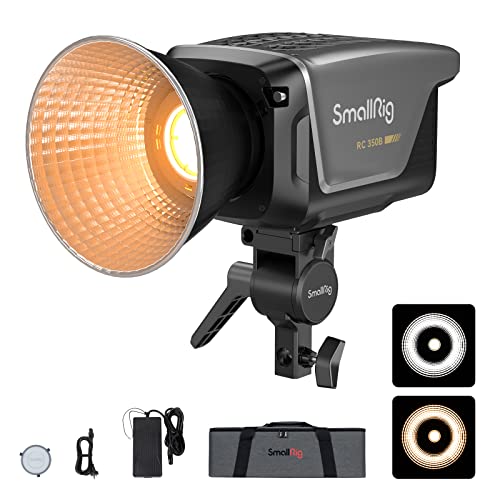 SMALLRIG RC 350B 350W Bi-Color COB LED Video Light 115,000 Lux bei 1m CRI 95+ TLCI 96+ 2700K-6500K Studiobeleuchtung mit Bowens Mount, Handbuch und App-Steuerung Remote Professional Light - 3966 SMALLRIG RC 350B 350W Bi-Color COB LED Video Light 115,000 Lux bei 1m CRI 95+ TLCI 96+ 2700K-6500K Studiobeleuchtung mit Bowens Mount, Handbuch und App-Steuerung Remote Professional Light - 3966 von SMALLRIG