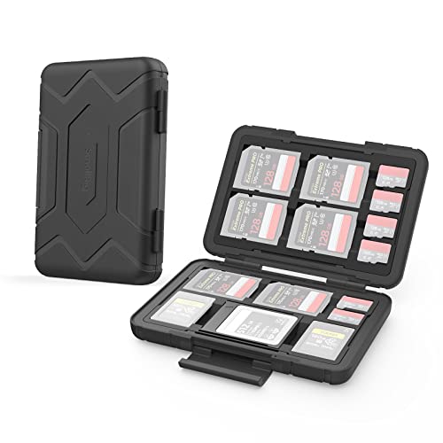 SMALLRIG SD Memory Card Holder Case Speicherkarten 15 Steckplätze, Anti-Wasser für SD Karten, Micro SD/CFexpress Type A/CFexpress Type B/XQD Karte - 3192 von SMALLRIG