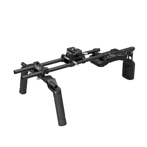 SMALLRIG Schulter-Rig-Kit (Klassische Version), Doppelgriffe, 15-mm-Stangen, universelles Schulter-Video-Rig mit Schnellverschluss für Arca, für SmallRig Follow Focus, für DSLR-Camcorder – 4480 von SMALLRIG