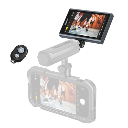 SMALLRIG Telefonmonitorbildschirm mit drahtloser Steuerung, 1080P-Drahtlosaufzeichnung (unterstützt 4K 30fps), Videomonitor mit Cold Shoe-Montage, für iPhone für MagSafe – 4850 von SMALLRIG