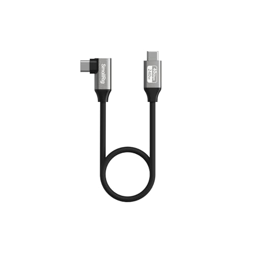 SMALLRIG USB4 40 Gbit/s USB-C-Kabel, 240 W Schnellladung und 8K@60Hz Video und 40 Gbit/s Datenübertragung, 35 cm/13,8 Zoll, für MacBook, für iPad Pro, für iPhone – 5075 von SMALLRIG