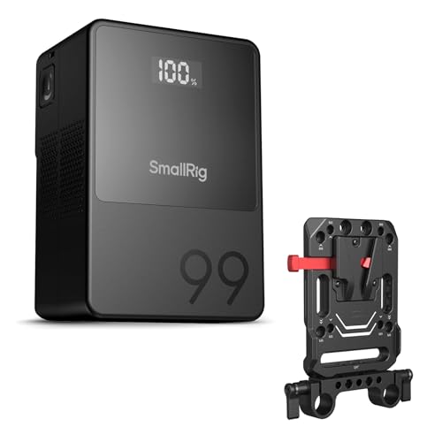 SMALLRIG V-Mount-Akku VB99, 99 Wh/6800 mAh Mini-V-Mount-Akku mit PD 100 W USB-C-Schnellladung, mit V-Mount-Akkuplatte, V-Lock-Halterung mit doppelter 15-mm-Stangenklemme für Kamera, Camcorder – 5049 SMALLRIG V-Mount-Akku VB99, 99 Wh/6800 mAh Mini-V-Mount-Akku mit PD 100 W USB-C-Schnellladung, mit V-Mount-Akkuplatte, V-Lock-Halterung mit doppelter 15-mm-Stangenklemme für Kamera, Camcorder – 5049 von SMALLRIG
