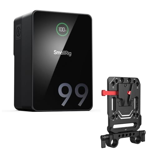 SMALLRIG V-Mount-Akku VB99 Pro, 99Wh/6800mAh Mini-V-Mount-Akku mit PD 100W USB-C-Schnellladung, mit V-Mount-Akkuplatte, V-Lock-Halterung mit doppelter 15mm-Stangenklemme für Kamera, Camcorder – 5047 SMALLRIG V-Mount-Akku VB99 Pro, 99Wh/6800mAh Mini-V-Mount-Akku mit PD 100W USB-C-Schnellladung, mit V-Mount-Akkuplatte, V-Lock-Halterung mit doppelter 15mm-Stangenklemme für Kamera, Camcorder – 5047 von SMALLRIG