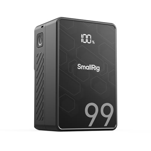 SMALLRIG V Mount Battery VB99 SE, 99Wh / 6800mAh Mini V-Mount-Akku mit PD 65W USB-C-Schnellladung, mit D-TAP, USB-A, Dual-DC-Anschluss, OLED-Bildschirm, für Kamera, Camcorder, Videoleuchte - 4823 von SMALLRIG