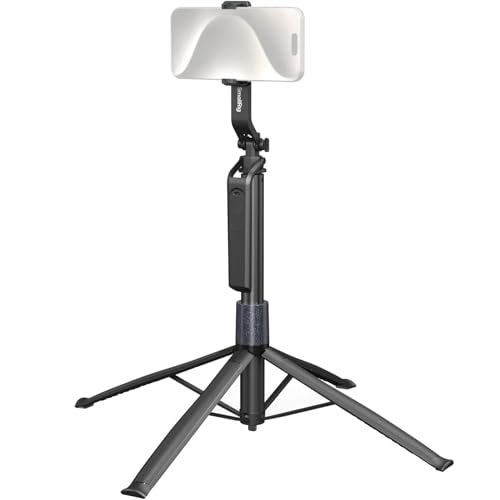 SMALLRIG 185cm Telefonstativ mit Bodennagel, Selfie-Stick-Stativ mit Fernbedienung, 4 Beine, 360°-Griff, für Telefon, Kamera, Action-Kamera, für Aufnahmen, Luftaufnahmen, Streaming - 4668 von SMALLRIG