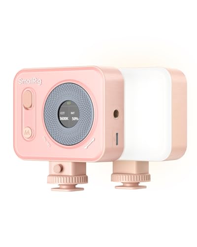 SMALLRIG Vibe P96 Pro LED-Videoleuchte, tragbare Kamera-Leuchte für Fotografie, Cold Shoe-Licht, CRI95+, 2500-6500K, 5 Effekte, Fülllicht-Zubehör für Content Creator, Streaming Rosa 4786 von SMALLRIG