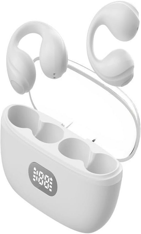 SMALLRT Bluetooth 5.3 mit Mic Stereo Ohr-Clip, kabellose IP7 wasserdicht In-Ear-Kopfhörer (Bluetooth-Kopfhörer für drahtlose Verbindung mit ergonomischem Design und kristallklarem Sound, offene Bluetooth-für Sport, Laufen) von SMALLRT
