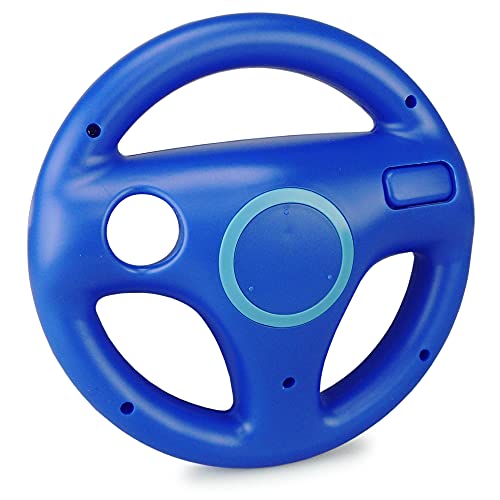 SMARDY Lenkrad Blau Racing Wheel Kompatibel mit Nintendo Wii U Fernbedienung Controller für Mario Kart Game Rennspiele von SMARDY