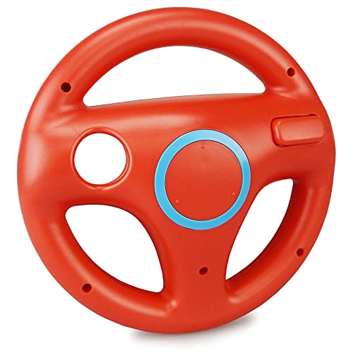smardy Lenkrad für Wii Fernbedienung, Rot, Racing Wheel für Rennspiele Kompatibel mit Nintendo Wii, Wii U Controller für Mario Kart Spiele, Racing Games von SMARDY