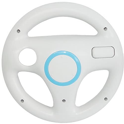 SMARDY Lenkrad Weiss Racing Wheel Kompatibel mit Nintendo Wii U Fernbedienung Controller für Mario Kart Game Rennspiele von SMARDY