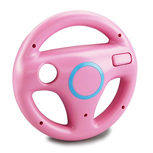 smardy Lenkrad Rosa Racing Wheel Kompatibel mit Nintendo Wii U Fernbedienung Controller für Mario Kart Game Rennspiele von SMARDY