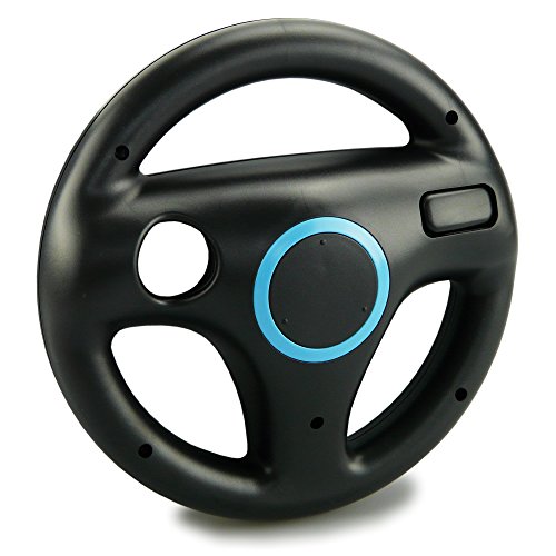 smardy Lenkrad für Wii Fernbedienung, Schwarz, Racing Wheel für Rennspiele Kompatibel mit Nintendo Wii, Wii U Controller für Mario Kart Spiele, Racing Games von SMARDY