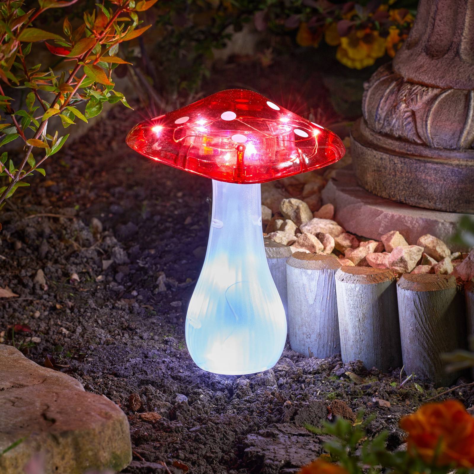 LED-Solar-Erdspieß Magic Mushroom, 3er-Set, rot/weiß LED-Solar-Erdspieß Magic Mushroom, 3er-Set, rot/weiß von SMART GARDEN