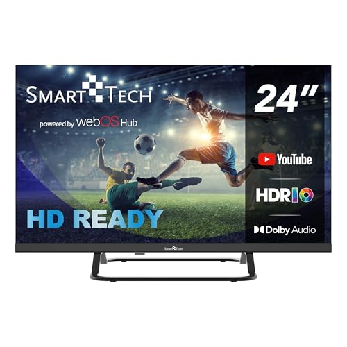 Smart Tech LED-TV HD 24 Zoll (60 cm) Smart TV Web OS-24HW01V- Netflix, Prime Video, Youtube 3 x HDMI – 2 x USB Dolby Audio von Smart Tech