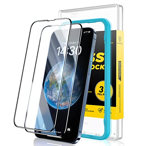 SMARTDEVIL Full Screen für Panzerglas iPhone 13/13 Pro, iPhone 14 Schutzglas 3D - Perfekte Anbringung Dank Rahmen - Premium Displayschutz 9H Glas - Kompletter Schutz Vorne -Ultra Robust - 2 Stück. von SMARTDEVIL