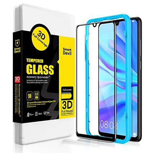 SMARTDEVIL Huawei P30 Lite Schutzfolie,Huawei P30 Lite Full Glue Coverage [mit Installation Werkzeug] 9H Härte,Blasen und HD Anti-Öl, Schutzfolie für Huawei P30 Lite von SMARTDEVIL