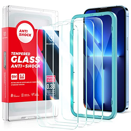 SMARTDEVIL Schutzglas für iPhone 13 Mini 5,4 Zoll, 4 Stück Schutzfolie, 9H Härte Panzerfolie, HD Displayschutzfolie,Kratzfest Folie von SMARTDEVIL