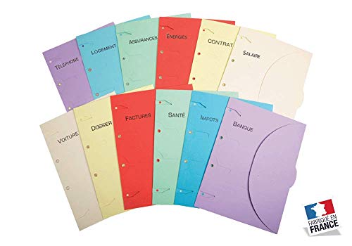 Smartfolder Pack des 12 thèmes maison - Pochette de Rangement - format A4 von SMARTFOLDER