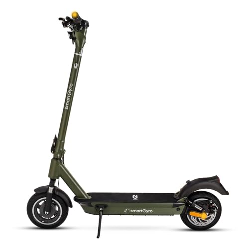 SMARTGYRO K2 Army-Roller, elektrisch, 48 V, 13000 mAh, Federung vorne und hinten, Multifunktions-Anzeige, Scheibenbremse, 10 Räder, App, leicht und faltbar, Unisex-Erwachsene, Grün von SMARTGYRO