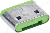 SK CL04P1GN - Port Schloss, USB Typ C, 10 Stück, grün von SMARTKEEPER