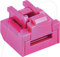SK NL03P2PK - Port Schloss, RJ45, 100 Stück, pink von SMARTKEEPER