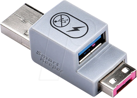 SK UCL03PK - Data Blocker Schloss, USB Typ A, pink von SMARTKEEPER