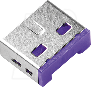 SK UL03P1PL - Port Schloss, USB Typ A, 10 Stück, lila von SMARTKEEPER