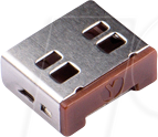 SK UL03P2BN - Port Schloss, USB Typ A, 100 Stück, braun von SMARTKEEPER