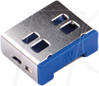 SK UL03P2DB - Port Schloss, USB Typ A, 100 Stück, dunkelblau von SMARTKEEPER
