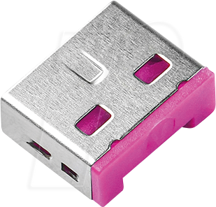 SK UL03P2PK - Port Schloss, USB Typ A, 100 Stück, pink von SMARTKEEPER