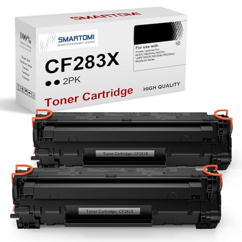 SMARTOMI 83X Toner Kompatibel für 83X CF283X für Laserjet Pro MFP M125nw M127fw M127fn M225dw M125a für Laserjet Pro M201dw M201n MFP M225dn M127fp M127fs (Schwarz, 2er-Pack) von SMARTOMI