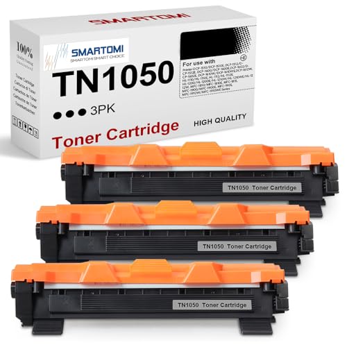 TN1050 Toner Kompatible für Brother TN-1050 für MFC-1910W DCP-1612W DCP-1610W DCP-1510 MFC-1810 HL-1110 HL-1210W DCP-1512 HL-1212W HL-1112 (Schwarz 3er-Pack) von SMARTOMI