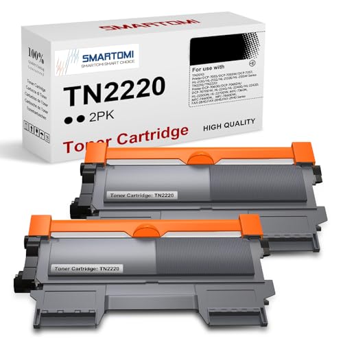 SMARTOMI TN2220 TN2010 Kompatibel Toner Ersatz für Brother TN-2220 TN-2010 für Brother MFC-7360N HL-2130 HL-2240 MFC-7460DN DCP-7055 HL-2240D HL-2250DN HL-2270DW DCP-7060D 7070DW FAX-2840, 2 Schwarz von SMARTOMI