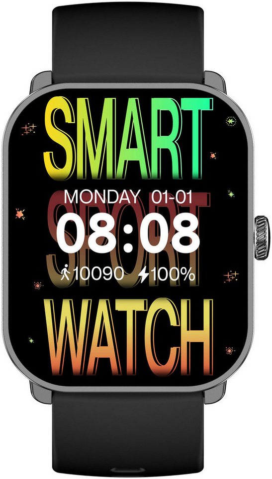 SMARTY 2.0 Smarty 2.0 Smartwatch (1,78 Zoll) Set, 2-tlg., mit Wechselband von SMARTY 2.0