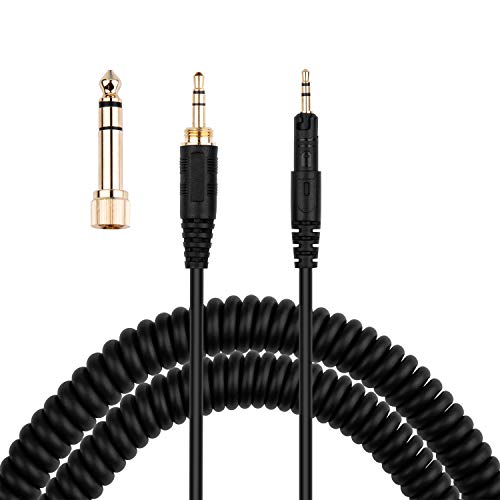 ATH-M50x Cable, Coiled AUX Cord Replacement for Audio-Technica ATH-M40x, ATH-M70x Headphone with 1/4 inch Adapter, 4ft to von SMAYS