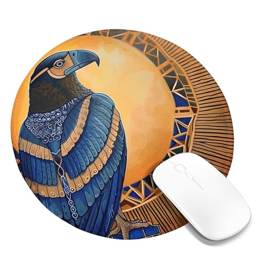 Computer-Mauspad mit Sonnenmotiv, Papagei, Vogel, Vintage, cooles Tier, abstrakt, Mitte des Jahrhunderts, Blau, Braun, Beige, Polyester, Gummi, abwischbar, dekorativ, rutschfest, für Schreibtisch, Zuh Computer-Mauspad mit Sonnenmotiv, Papagei, Vogel, Vintage, cooles Tier, abstrakt, Mitte des Jahrhunderts, Blau, Braun, Beige, Polyester, Gummi, abwischbar, dekorativ, rutschfest, für Schreibtisch, Zuh von SMAZDFXX
